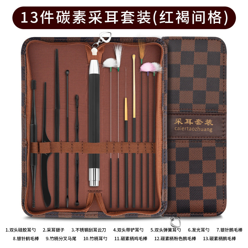 采耳工具套装,掏耳朵采耳孔雀羽毛,采耳工具套装,掏耳朵耳勺