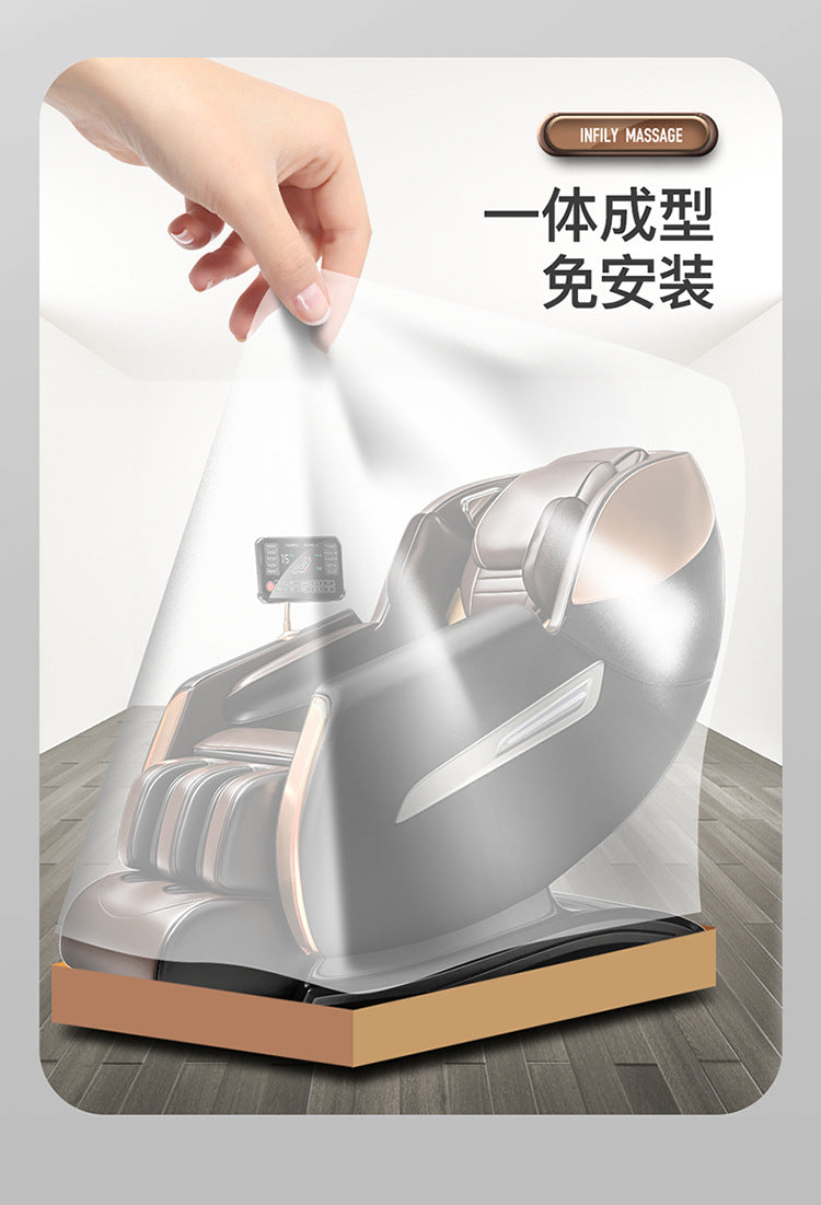 溫哥華倉發貨,七日内免費送貨到府-- 全自动sl轨道按摩椅,太空音乐舱,揉捏多功能电动家用豪华按摩椅 Y-15