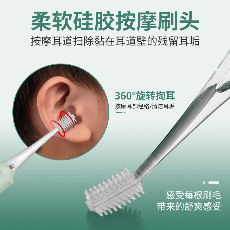 新款掏耳朵带灯可视发光耳勺套装,儿童挖耳勺,耳镊,鼻屎镊,采耳工具