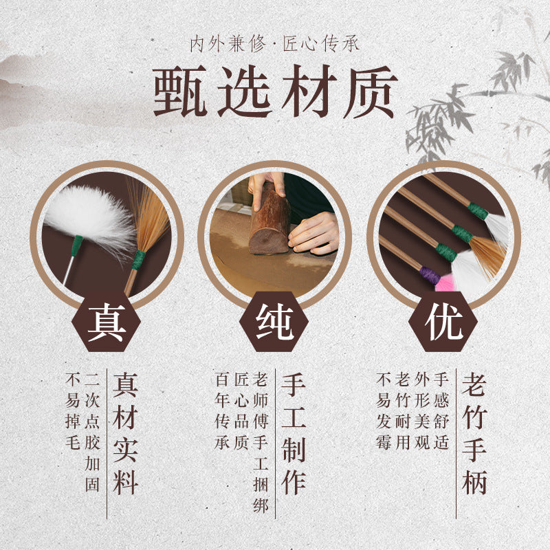 竹席卷采耳套装,挖耳勺,鹅毛棒,扒扣耳屎,儿童发光灯,采耳工具