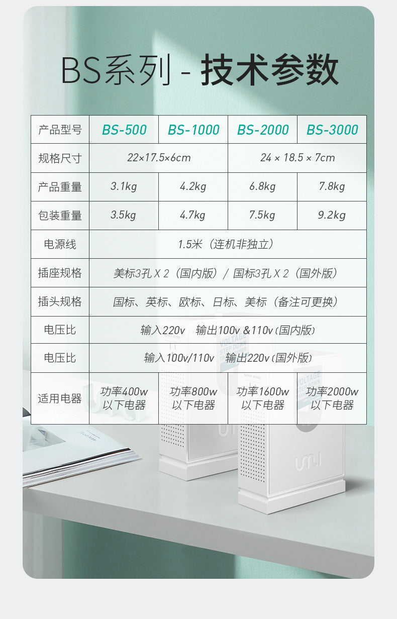 家用变压器110v/转220V ，优美2000W加拿大专用。电饭煲吹风机电压转换器  家用变压器