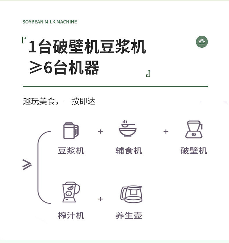 迷你便携多功能豆浆机,全自动小型料理破壁机,家用商用米糊机,搅拌机