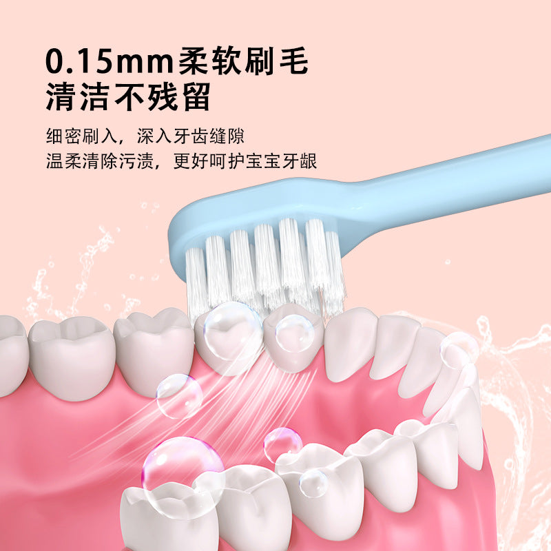 字母儿童软毛牙刷 ,适用0-6岁孩子,可爱萌趣宝宝牙刷,