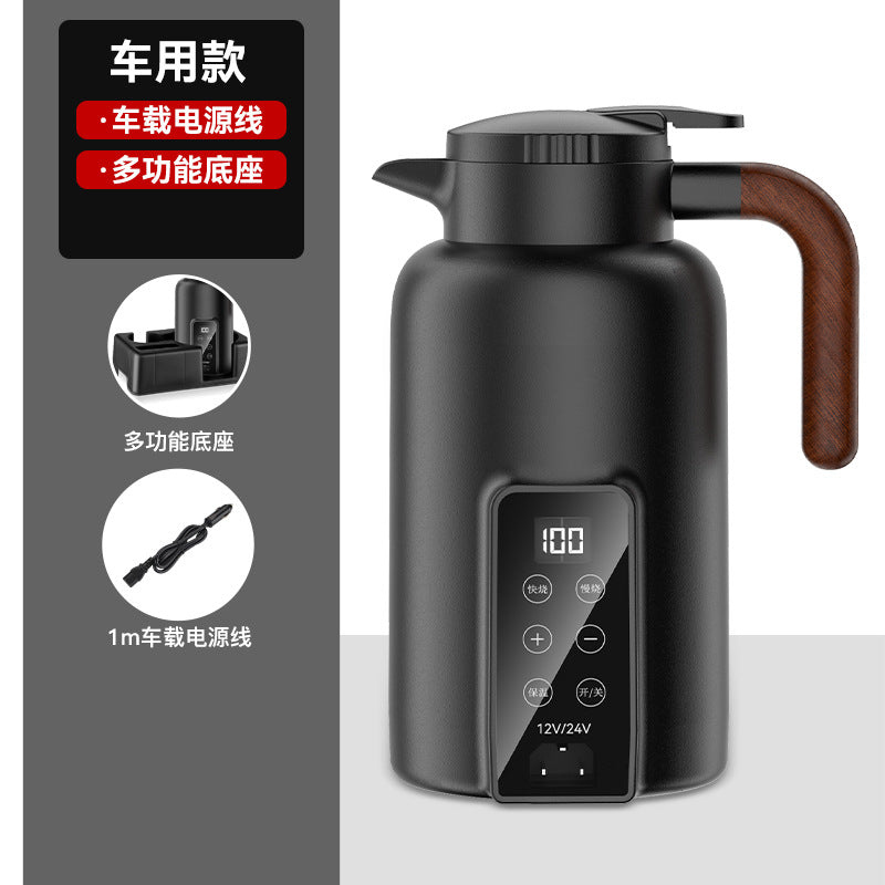 车载烧水壶,12v24v通用,货车专用大容量烧水杯,保温加热电热杯,热水器