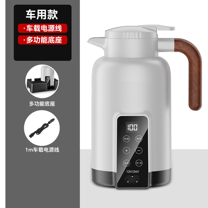 车载烧水壶,12v24v通用,货车专用大容量烧水杯,保温加热电热杯,热水器